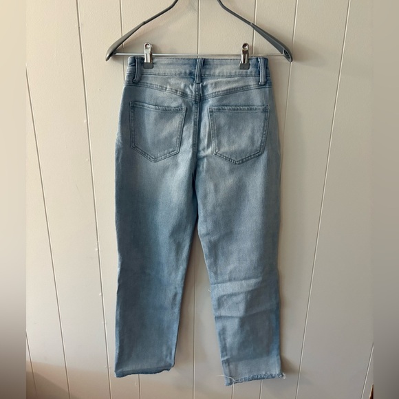 Sincerely Jules Blue Ankle Cropped Jeans with Distressed Details Size 0 - Picture 5 of 11